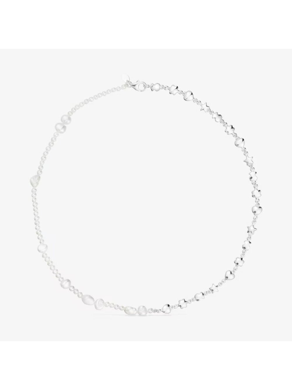 1pcs Tous Sterling Silver Round Chocker Chain Stamped Bear Shape Tag